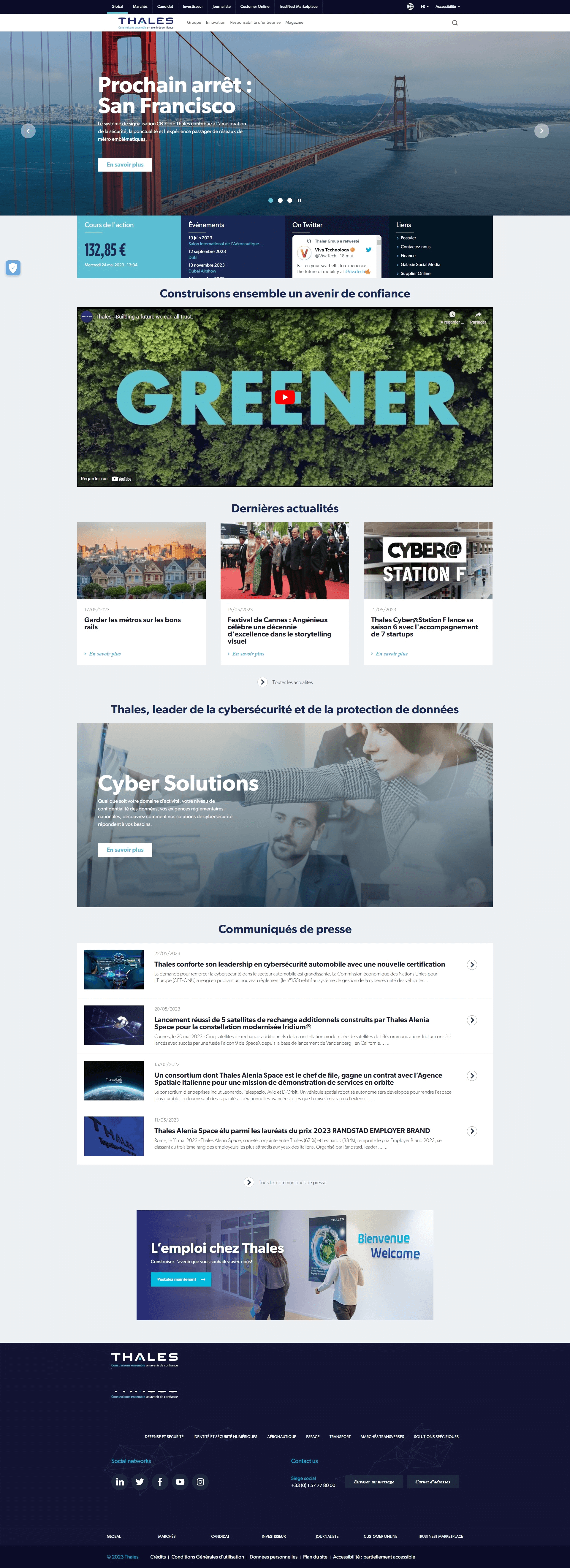 thales groupe site web
