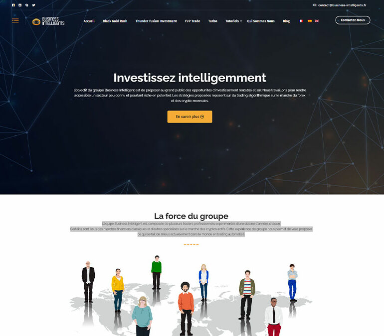 Site web de Business intelligent