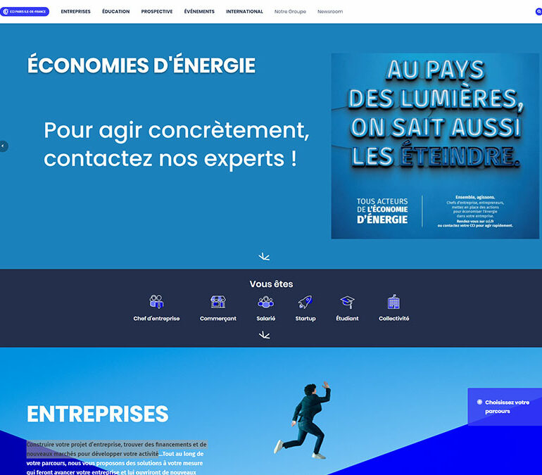 Site web de CCI PARIS IDF