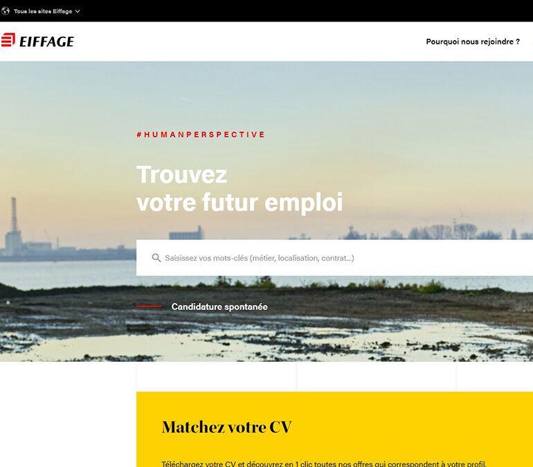 Site web de Jobs eiffage
