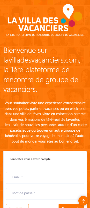 Responsive du site web La villa des Vacanciers