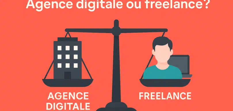 Agence digitale ou freelance : illustration visuelle du choix entre les deux options